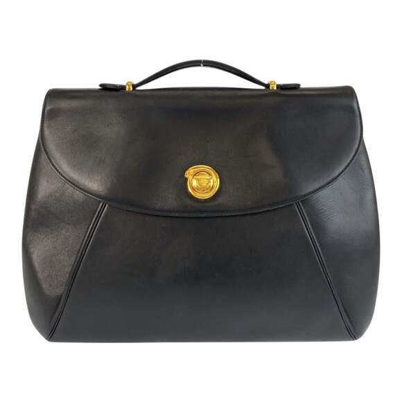 CARTIER Other - CARTIER Panthère Black/Blue with Gold Hardware Leather Business Bag/Briefcase...